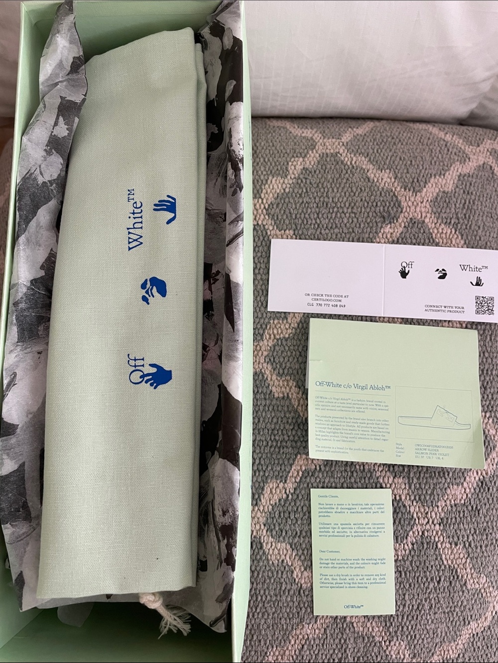 NIB Off-White Arrow Pool Slide Sandal Size 6 (Nordstrom Exclusive) - Picture 16 of 16